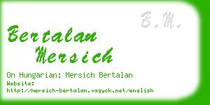 bertalan mersich business card